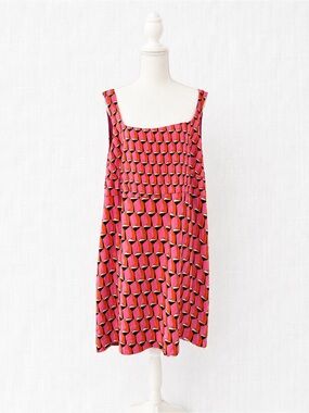 Diane Von Furstenberg Pink Geometric Print Sleeveless Dress